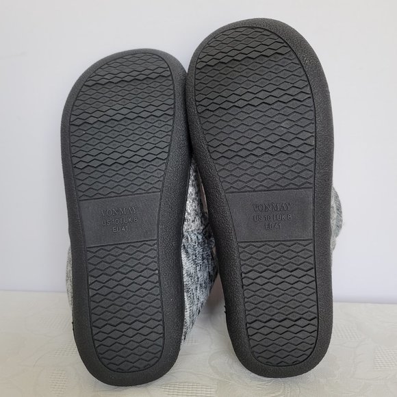 VONMAY Women's Slippers Booties with Memory Foam Indoor/Outdoor-Grey color-W10M⭐ - Picture 13 of 15